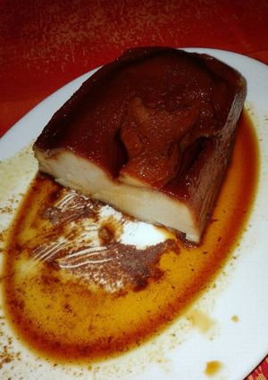 Una foto de Flan de galletas al microondas