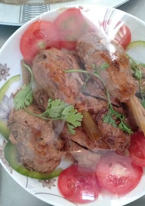 Hình của món Đùi gà kho chay.