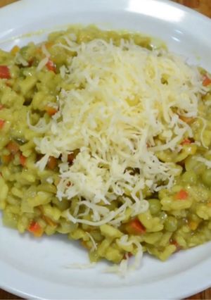 Una foto de Risotto de vegetales hindú