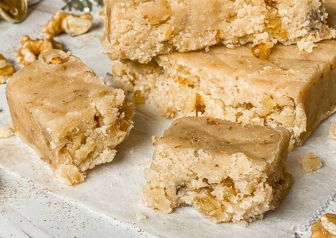 Turrón de nata y nueces saludable Receta de  Cookpad