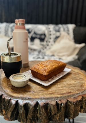 Una foto de Budín de mandarina, súper saludable. 🍊🧉❤️‍🩹