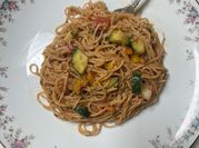 A picture of parsley spaghetti