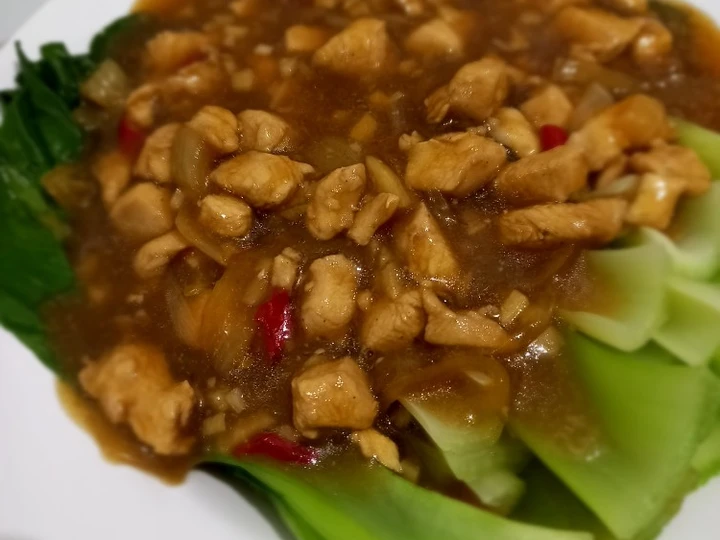 Easy Ways Prepare Recipes Pokcoy Siram Ayam the Can Spoil the Tongue Perfect.