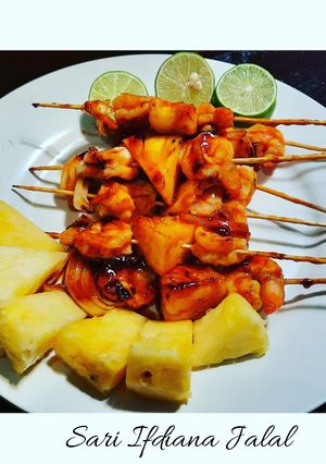 Foto resep Sate udang nanas saus madu