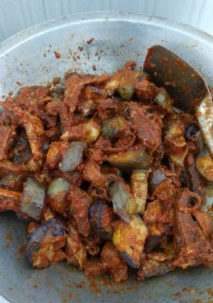 Foto resep Balado ikan pari + terong
