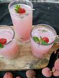 Pink lychee lemonade