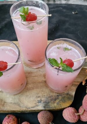 A picture of Pink lychee lemonade.