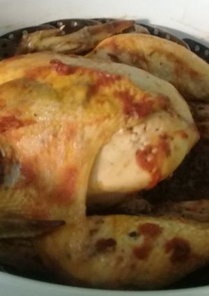Una foto de Pollo asado al chipotle (Olla de cocción lenta-CrockPot-SlowCooker)