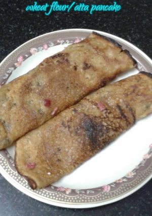 A picture of Wheat flour pancake / atta pancake.