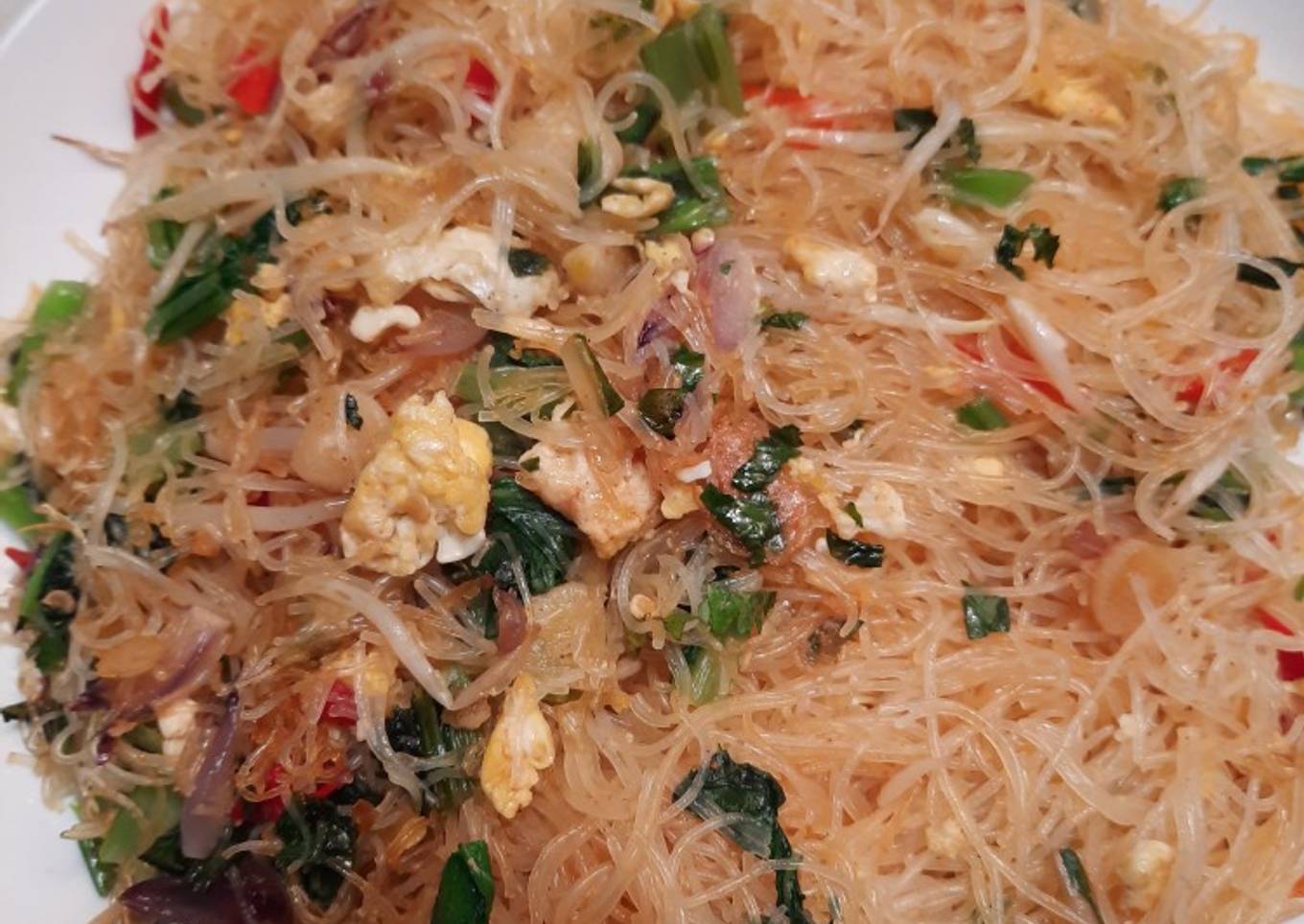 Bihun Goreng Sawi Telur
