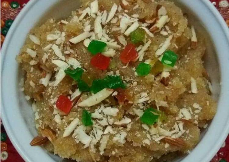 Recipe of Super Quick Homemade Besan coconut halwa/Gram flour coconut pudding
