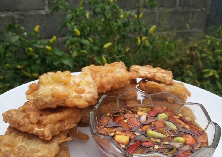 Resep Tempe goreng tepung sambal kecap, Enak Banget