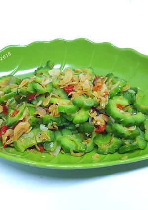 Foto resep Tumis pare udang rebon
