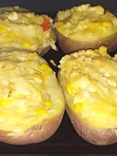 Una foto de Papas rellenas de pechuga de pollo