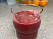 A picture of orange and carrot juice