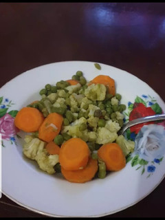 A picture of Boiled veggies#weekly challenge.