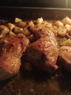 Una foto de Pollo al horno