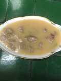 Trocitos de filete en vino blanco y aceitunas