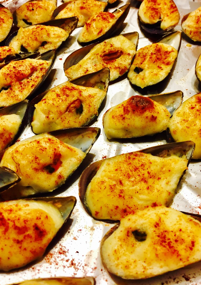 Una foto de Mejillones gratinados con Bechamel