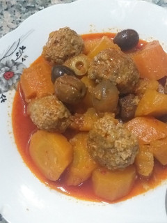 صورة لوصفة طاجين الزيتون باللحم المفروم