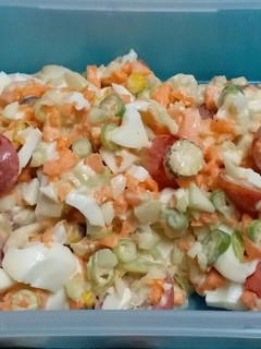 A picture of Mayo Egg Vegetable Salad.
