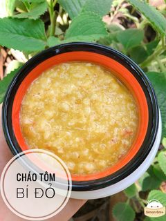 Hình của món Ăn dặm - Cháo tôm bí đỏ.