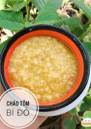 Hình của món Ăn dặm - Cháo tôm bí đỏ.
