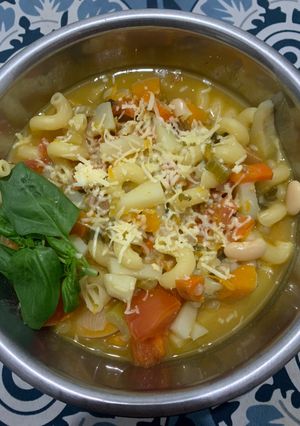 Una foto de Sopa minestrone
