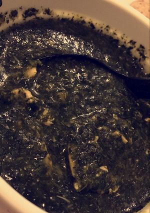 صورة لوصفة ملوخية بالدجاج
