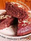 Torta pere, cioccolato e arachidi