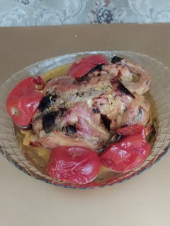 عکسی از دستور مرغ شکم پر تنوری 🍗