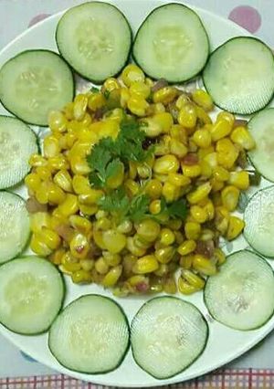 A picture of Masala corn.