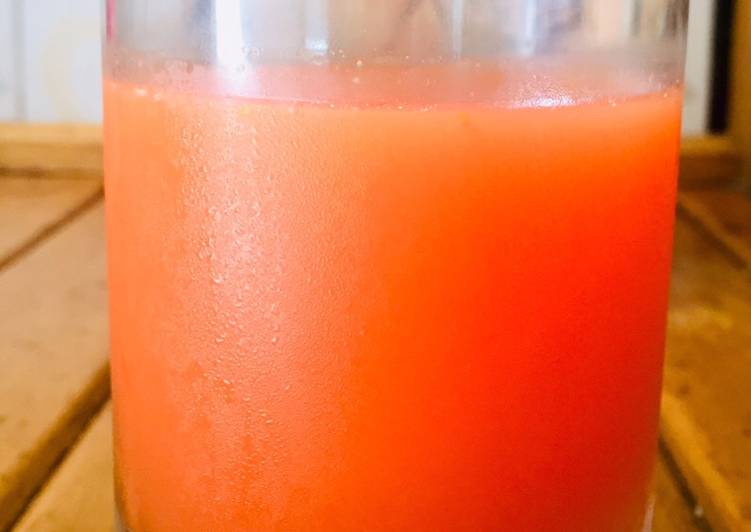 Langkah Mudah untuk Menyiapkan Mix Jus Sayur Buah #Day2, Enak Banget