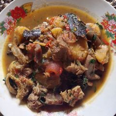 A picture of Plantain peppersoup.