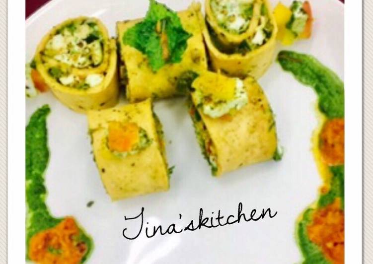 Masoor dal pinwheels