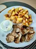 Setas con patatas y huevo