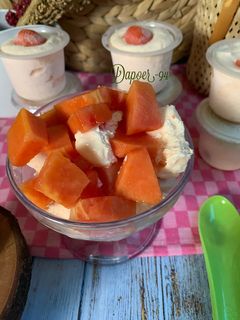 Foto resep Sorbet pepaya | Es Krim Pepaya