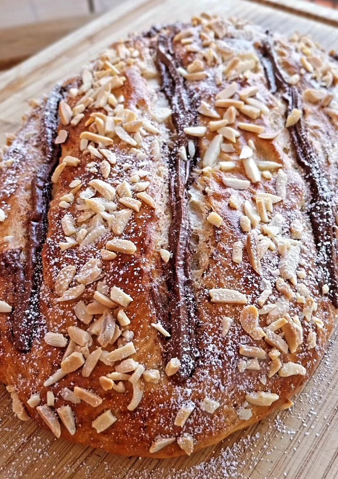 Una foto de Coca de toffee y crema de cacao