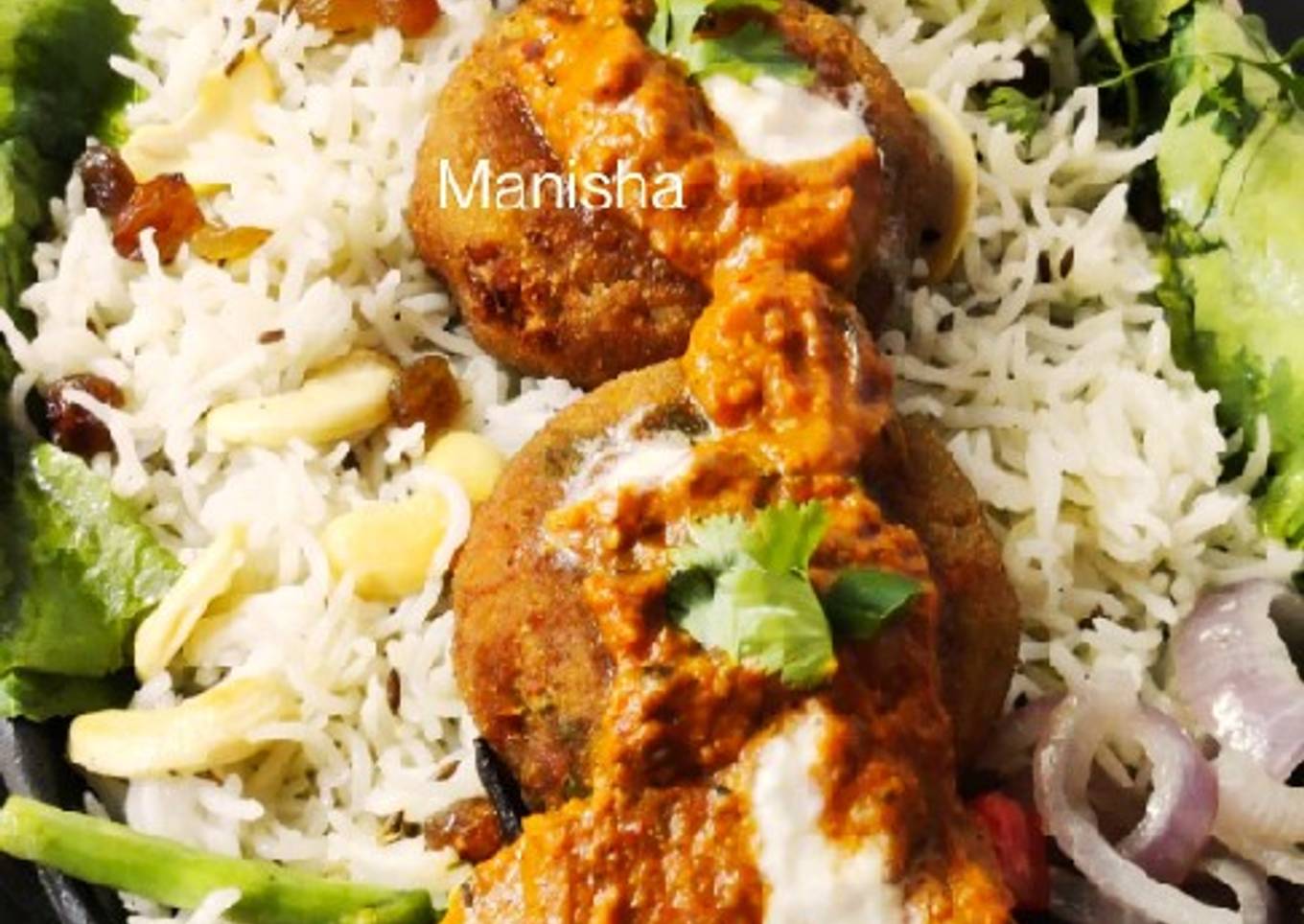 Recipe of Homemade Aloo Tikki Makhani Rice Platter