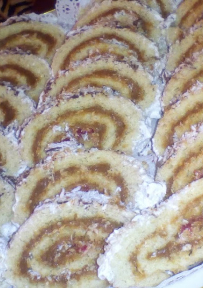 Una foto de Arrollado de dulce de leche