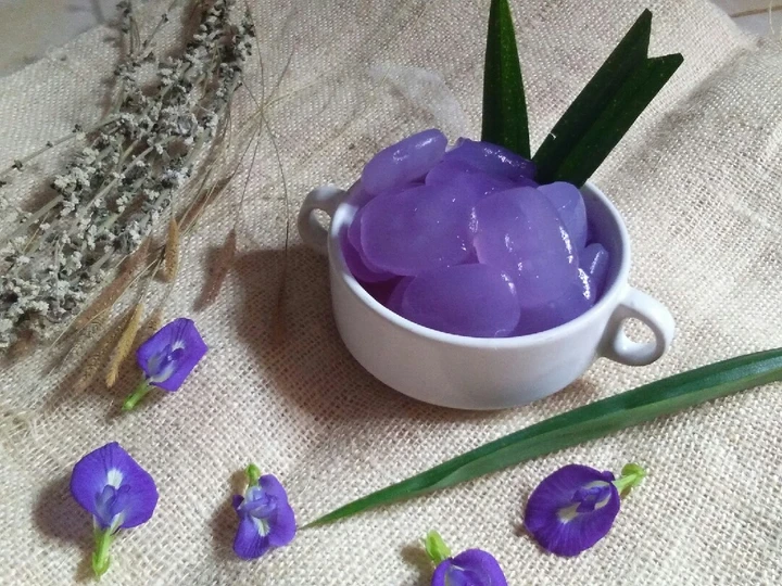 Langkah Gampang Membuat Resep Kolang kaling bunga telang yang Enak Banget Anti Ribet, Menggugah Selera