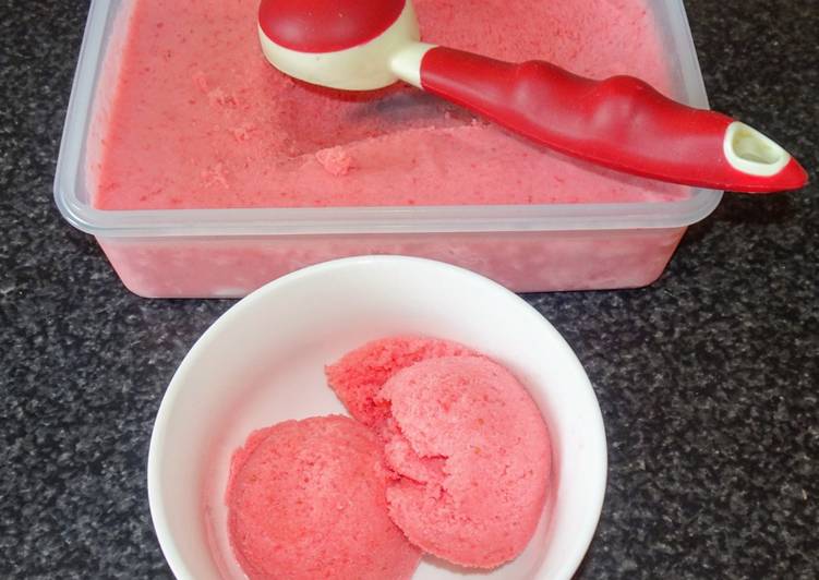 Recette De Glace fraise/coco à l&#39;aquafaba (vegan)