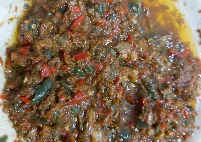 Sambel korek ala bebek goreng H. Slamet