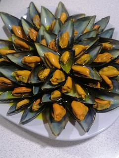 Una foto de Mejillones al vapor