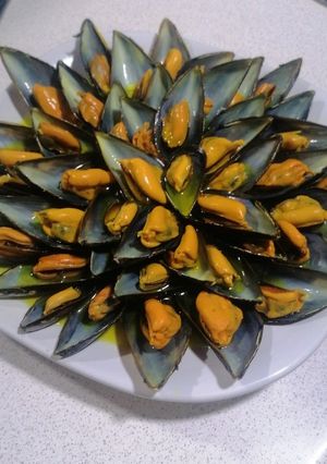 Una foto de Mejillones al vapor