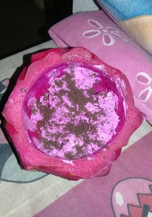 Foto resep Ice cream buah naga enak, simple, dan lembut