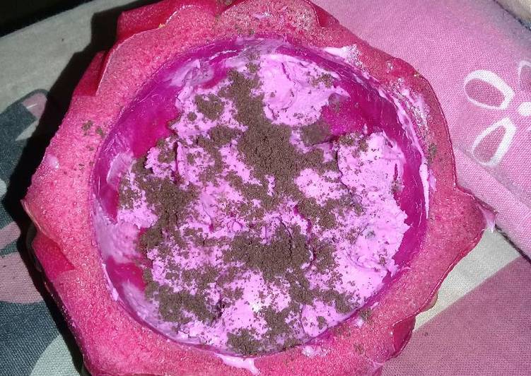 Resep Ice cream buah naga enak, simple, dan lembut, Lezat Sekali