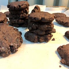 Smashed fudgy cookies A picture of Smashed fudgy cookies.