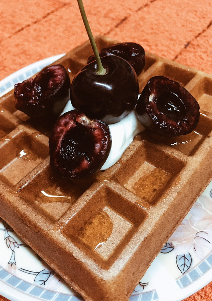 Una foto de Waffles de harina integral