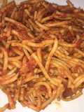Espaguetis en salsa roja